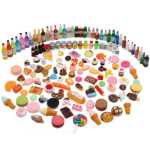 미니어처 음식 놀이 슈퍼마켓 과일 작은 장난감 블라인드 백 시뮬레이션 음식 음료 병 모델 케이크 그물 빨간색 장식품의 그림