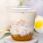 모네의 정원 순우유 전유 1L 커피꽃우유 거품 케이터링 밀크티 전문점 특제 재료의 그림