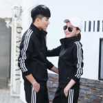 남성 스포츠웨어 봄과 가을 여성 재킷 니트 통기성 탑 재킷 캐주얼 느슨한 스웨터 트렌드 봄 의류의 그림