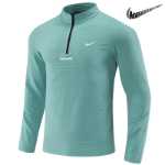 스포츠 긴팔 남성 달리기 피트니스 훈련 옷 통기성 하프 지퍼 학생 육상 축구 스포츠 스웨터 속건성 옷의 그림