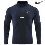 스포츠 긴팔 남성 달리기 피트니스 훈련 옷 통기성 하프 지퍼 학생 육상 축구 스포츠 스웨터 속건성 옷의 그림