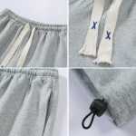 NASA 공동 브랜드 회색 스포츠 남성 여름 심플 백 조수 스트레이트 캐주얼 바지 봄과 가을 느슨한 드로 스트링 스웨트 팬츠의 그림