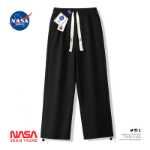 NASA 공동 브랜드 회색 스포츠 남성 여름 심플 백 조수 스트레이트 캐주얼 바지 봄과 가을 느슨한 드로 스트링 스웨트 팬츠의 그림