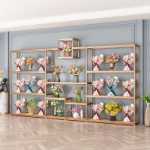 꽃집 선반 디스플레이 랙의 그림