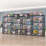 꽃집 선반 디스플레이 랙의 그림