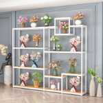 꽃집 선반 디스플레이 랙의 그림