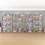 꽃집 선반 디스플레이 랙의 그림