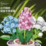 블록 꽃 쟁반 식물 데스크탑 작은 장식품 꽃다발 분재 직소 퍼즐 퍼즐 장미 퍼즐 퍼즐 장난감 소년 소녀 선물의 그림