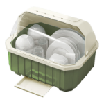 수저 용 뚜껑이있는 주방 접시 정리기 그릇 상자 그릇 선반 캐비닛 가정용 배수 젓가락 보관함의 그림