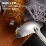 두꺼운 스테인레스 스틸 수프 국자 냄비 국자 깔때기 수프 국자 긴 손잡이 수프 껍질 가정용 레스토랑 포장 마차 주방 용품의 그림