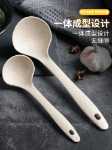 고온 내성 밀 섬유 긴 손잡이 큰 수프 스푼 가정용 죽 쌀 주방 일본식 작은 스푼 플라스틱 스푼의 그림