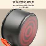 아웃도어 냄비 및 프라이팬캠핑 조리기구주전자프라이팬휴대용 필드 스토브캠핑 커트러리냄비 및 프라이팬 세트용품 세트의 그림