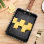 타마고야키 일본식 사각 비접착 비접착 두꺼운 계란 야키소바 아침 식사 팬 오믈렛 홈 프라이팬 팬 팬 팬의 그림