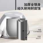 304 스테인레스 스틸 손잡이 요리 그릇 눈금이 매겨진 거품기 그릇 주방 베이킹 믹싱 그릇 샐러드 그릇 작은 우유 팬의 그림