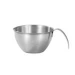 304 스테인레스 스틸 손잡이 요리 그릇 눈금이 매겨진 거품기 그릇 주방 베이킹 믹싱 그릇 샐러드 그릇 작은 우유 팬의 그림