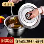 뚜껑이있는 스테인리스 스틸 오일 냄비 라드 캔 가정용 오일 드럼 주방 오일 용기 양념 항아리 상업용 오일 캔 쿼터의 그림