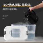 쌀통 주방 밀폐형 20kg 쌀 상자 방충 방습 쌀 보관 상자 밀가루 저장 용기 가정용 로딩 쌀 항아리의 그림