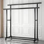 건조대 바닥 집 침실 옷 걸이 실내 기숙사 모바일 접이식 단극 간단한 태양 시원한 코트 모자 랙 서브의 그림