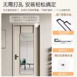 전신 드레싱 거울 벽 스티커 셀프 스틱 벽걸이 홈 벽 피팅 기숙사 학생 매달려 문 거울 침실 문 거울의 그림