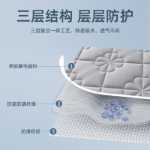 더러운 라미네이트면 침대 모자 단일 두꺼운 3 피스 매트리스 프로텍터 미끄럼 방지 침대보 침대 시트 먼지 커버 세트 풀 패키지의 그림