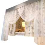 브래킷 모기장 학생 기숙사 침대 커튼과 암막 천 원피스 상하 이층 범용 기숙사 커튼 전체 포함의 그림