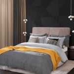 고급 빌라 침실 장식의 그림