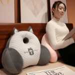 여름 아이스 콩 요추 쿠션 요추 베개의 그림