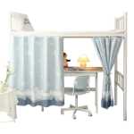 기숙사 침대 커튼 이층 침대 학생 암막 커튼 탑 이층 여성 파티션 커튼 기숙사 방 침대 인클로저 천 이층 침대 커튼 전체의 그림