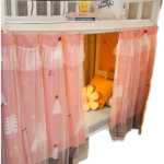 기숙사 정전 침대 커튼 학생 이층 이층 커튼 대학 기숙사 커튼 단일 경계 커튼 테이블 커튼 파티션 커튼의 그림