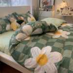 고급  꽃 홈 침구 세트의 그림