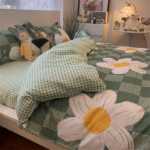 고급  꽃 홈 침구 세트의 그림