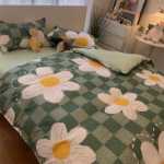 고급  꽃 홈 침구 세트의 그림