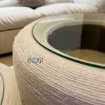 타이어 커피 테이블 오래된 타이어 창의적인 화장 테이블 재료 키트 흰색 꼬기 수제 DIY 커피 테이블 수제 반제품의 그림