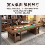 홈 오피스 쓰기 책상 페인팅 케이스 서예 페인팅 중국어 서예 테이블 로그를위한 새로운 중국식 원목 책상 및 의자 조합의 그림