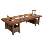 홈 오피스 쓰기 책상 페인팅 케이스 서예 페인팅 중국어 서예 테이블 로그를위한 새로운 중국식 원목 책상 및 의자 조합의 그림