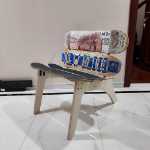 크리에이티브 스케이트 보드 가구 트렌디 한 장식 의자 단단한 나무 스케이트 보드 브래킷 액세서리 스크랩 스케이트 보드 DIY 스케이트 보드 의자의 그림