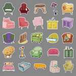 50 조각 가구 낙서 스티커 만화 인 스타일 스티커 어린이 DIY 물 컵 스케이트 보드 컴퓨터 수하물 스티커의 그림