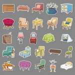 50 조각 가구 낙서 스티커 만화 인 스타일 스티커 어린이 DIY 물 컵 스케이트 보드 컴퓨터 수하물 스티커의 그림