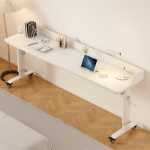 가정용 책상 단단한 나무 리프트 컴퓨터 책상 발코니 침대 건너편 침대 옆 좁은 테이블 학생 간단한 벽 긴 테이블의 그림