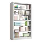 홈 도서관 책장 강철 책장 바닥 선반 어린이 책장 거실 철제 보관 보관 선반의 그림