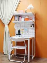 1.6m 구멍 보드 책장 조립 하드웨어 책상 선반 DIY 선반 십대 소녀 렌탈 룸 연구 책장 스토리지의 그림