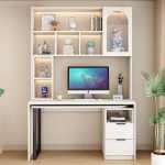 코너 책상 허치 올인원 테이블 회전식 컴퓨터 책상 거실 공부 책상 공부방 학생 홈 오피스 책상 서브의 그림