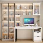 코너 책상 허치 올인원 테이블 회전식 컴퓨터 책상 거실 공부 책상 공부방 학생 홈 오피스 책상 서브의 그림