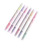 학생용 형광 마커 펜 꽃 윤곽선 펜 곡선 펜 핸드북 펜 타입 도트 도트 접착제 펜 나이프 3D 입체 젤리 펜 핸드북 특수 푸시 액션 모델 컬러 액체 볼펜 속건성 유니섹스 펜의 그림