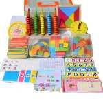 1학년 수학 교구 전체 세트 상급 학교 보조 상자 카운터 초등학교 계산 스틱 기하학 학습 용품 세트의 그림