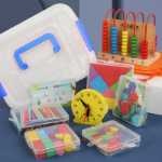 1학년 수학 교구 초등 2 탱그램 학습 용품 필수 카운터 스쿨 박스 세트의 그림