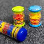 오르프 악기 빗소리 실린더 빗소리 유아 악기 장난감 유치원 음악 수업 딸랑이 교구의 그림