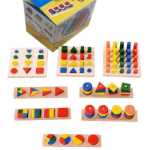 방정식 보드 몬테소리 수학 교구 몬테소리 어린이 감각 기하학 사다리 조기 학습 장난감 8 조각 세트의 그림