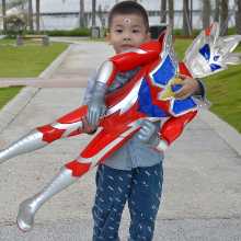 대형 플렉스타 슈퍼맨 장난감 데자 세트 3 세일러 트랜스포머 6 가동 피겨 남자 4-5세 선물의 그림