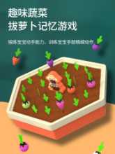 당근 장난감을 당기는 몬테소리 어린이 교육 조기 교육 1 1 2 세 아기 아기 몬테소리 소근육 훈련의 그림